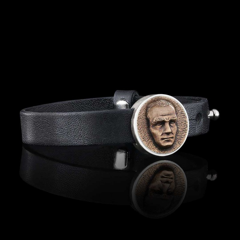 925 Ayar Gümüş Atatürk Silüetli Bileklik