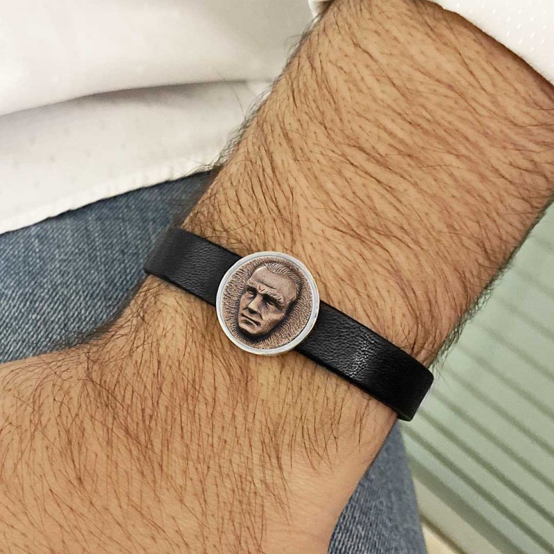 925 Ayar Gümüş Atatürk Silüetli Bileklik