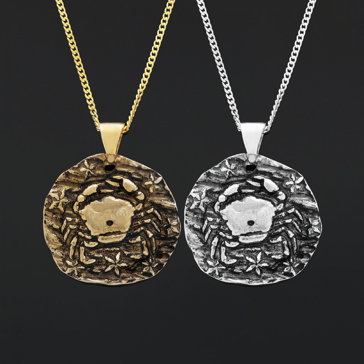 925 Ayar Gümüş Gold Kaplama Özel Tasarım Yengeç Burcu Kolye 925 Ayar Gümüş Gold Kaplama Özel Tasarım Yengeç Burcu Kolye