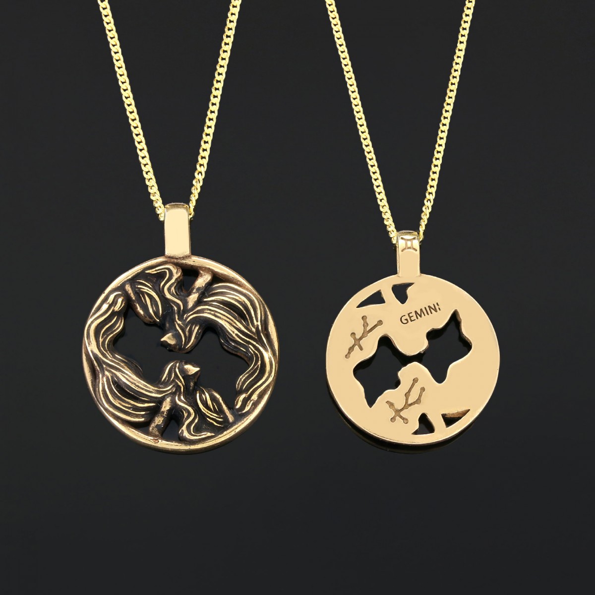 925 Ayar Gümüş Özel Üretim İkizler Burcu Kolye 925 Ayar Gümüş Özel Üretim İkizler Burcu Kolye