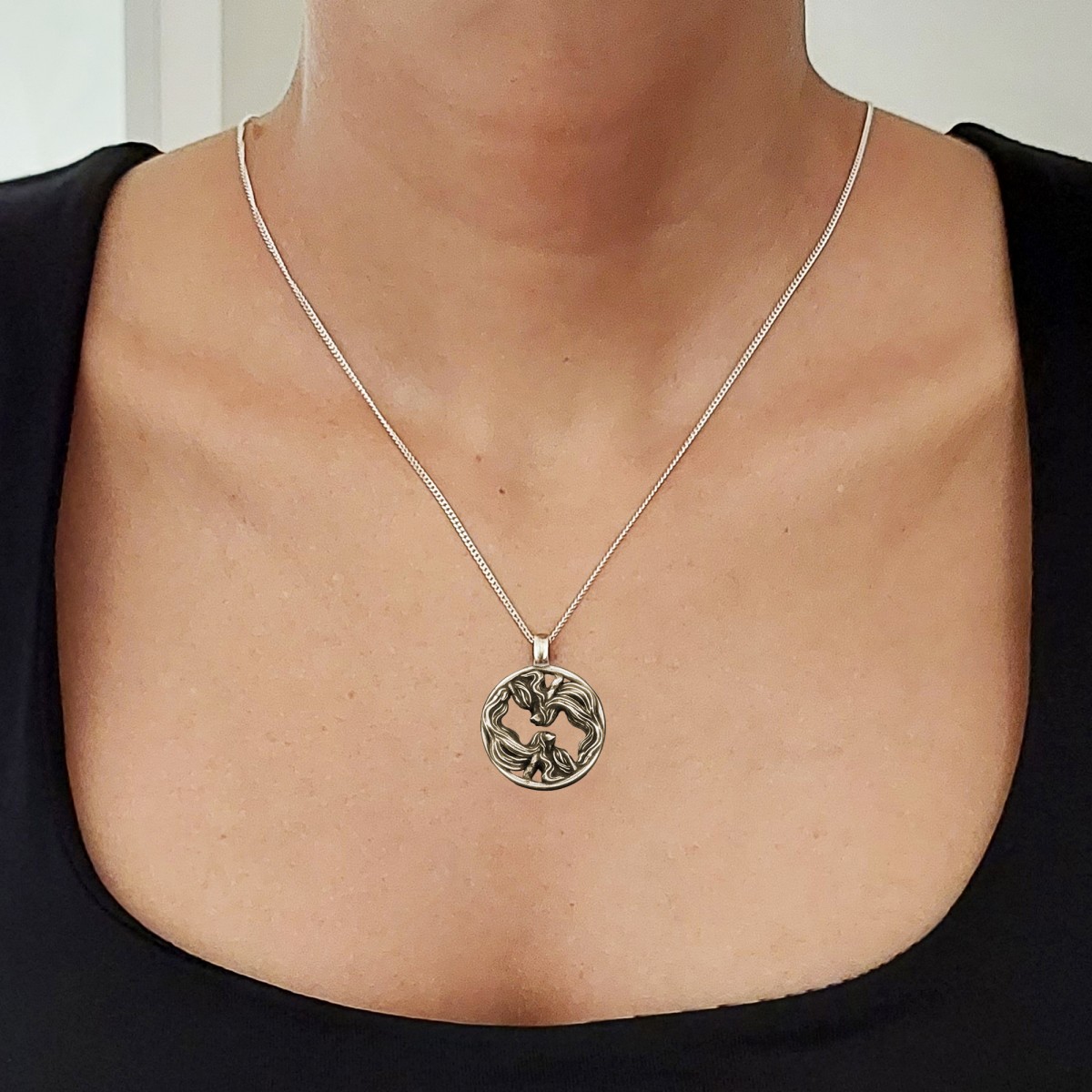 925 Ayar Gümüş Özel Üretim İkizler Burcu Kolye 925 Ayar Gümüş Özel Üretim İkizler Burcu Kolye