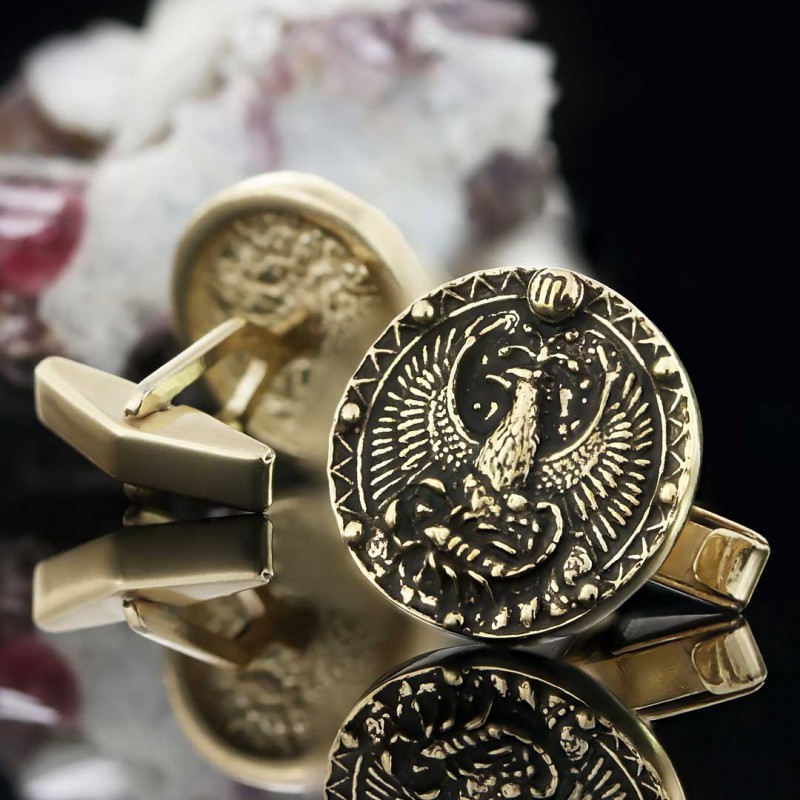 Akrep Burcu Kol Düğmesi Gümüş 925 Ayar
