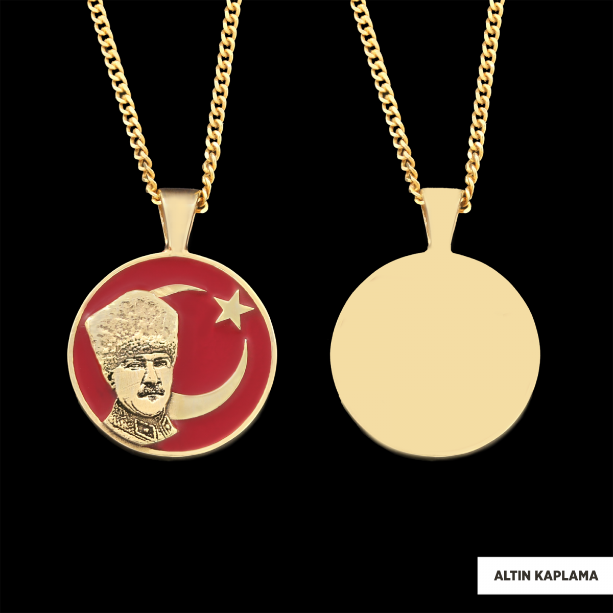 Ay Yıldız Atatürk Kolye, Özel Tasarım Ay Yıldız Atatürk Kolye, Gümüş Ay Yıldız Atatürk Kolye