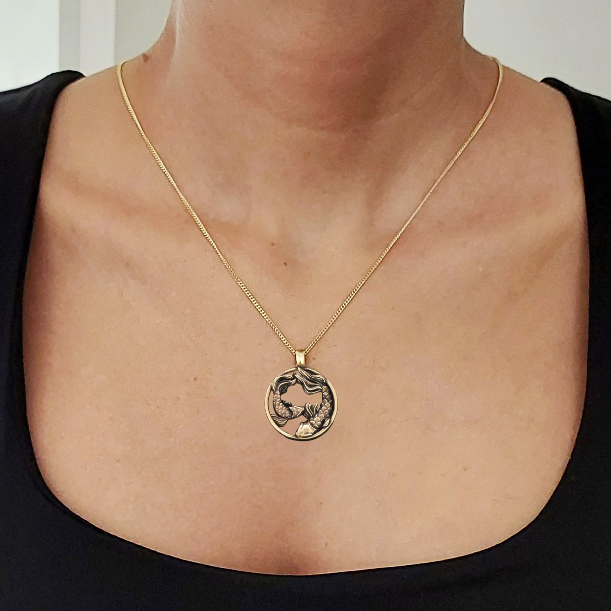 Balık Burcu Kolye 925 Ayar Gümüş Özel Üretim Balık Burcu Kolye 925 Ayar Gümüş Özel Üretim