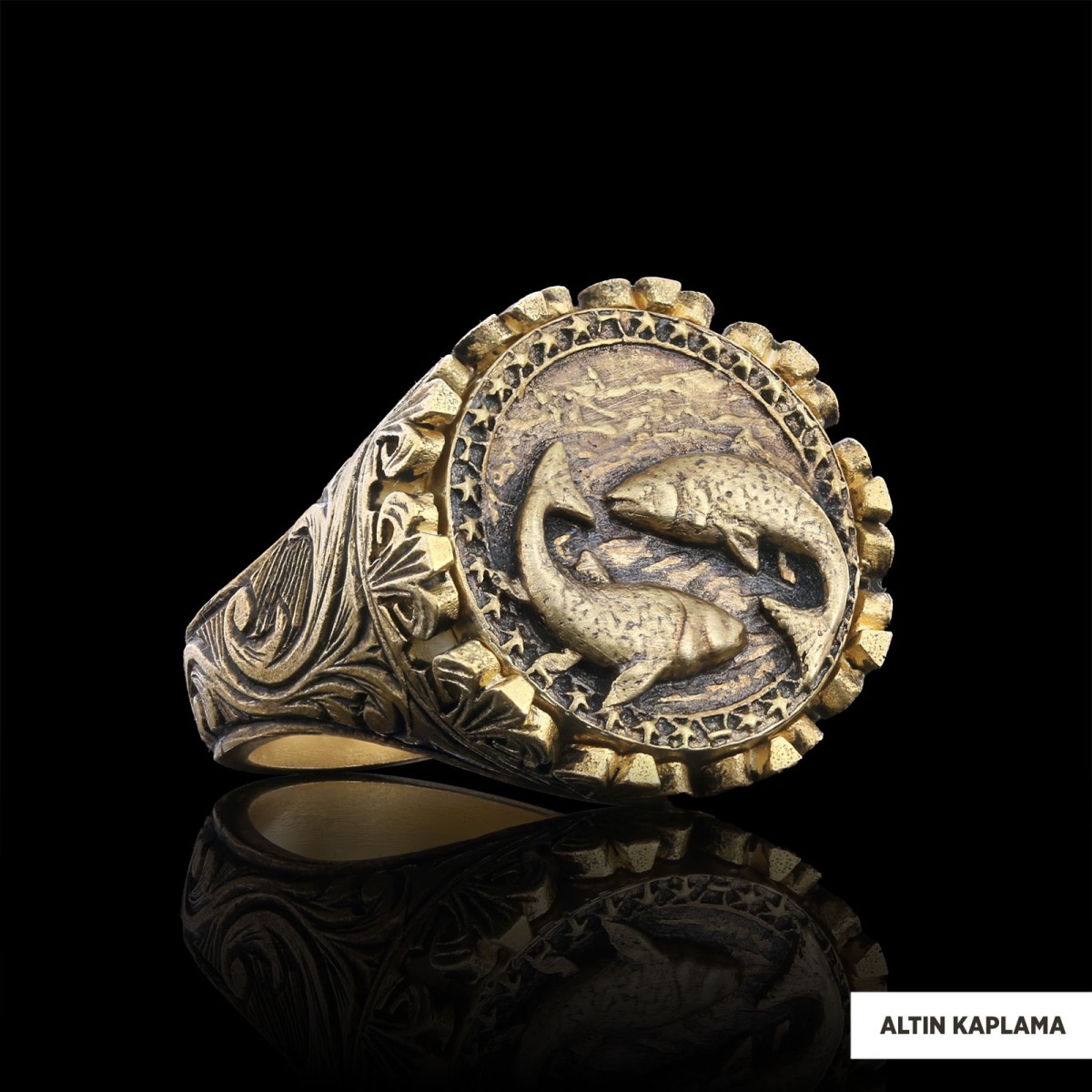 Balık Burcu Yüzük, 925 Ayar Gümüş Balık Burç Yüzük Balık Burcu Yüzük, 925 Ayar Gümüş Balık Burç Yüzük