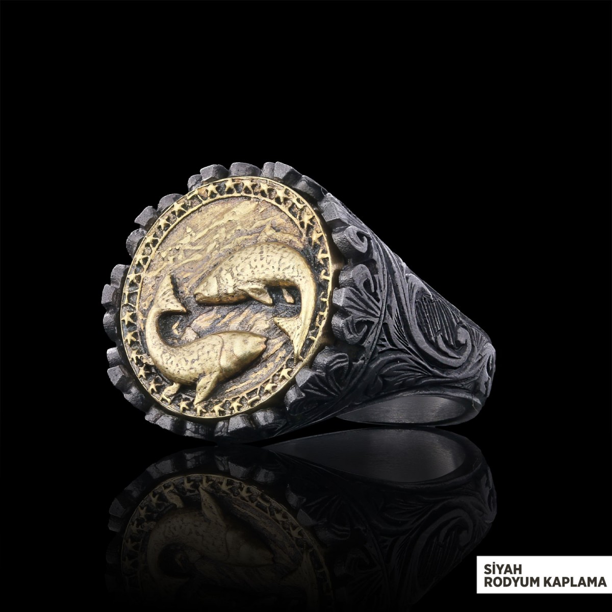 Balık Burcu Yüzük, 925 Ayar Gümüş Balık Burç Yüzük Balık Burcu Yüzük, 925 Ayar Gümüş Balık Burç Yüzük