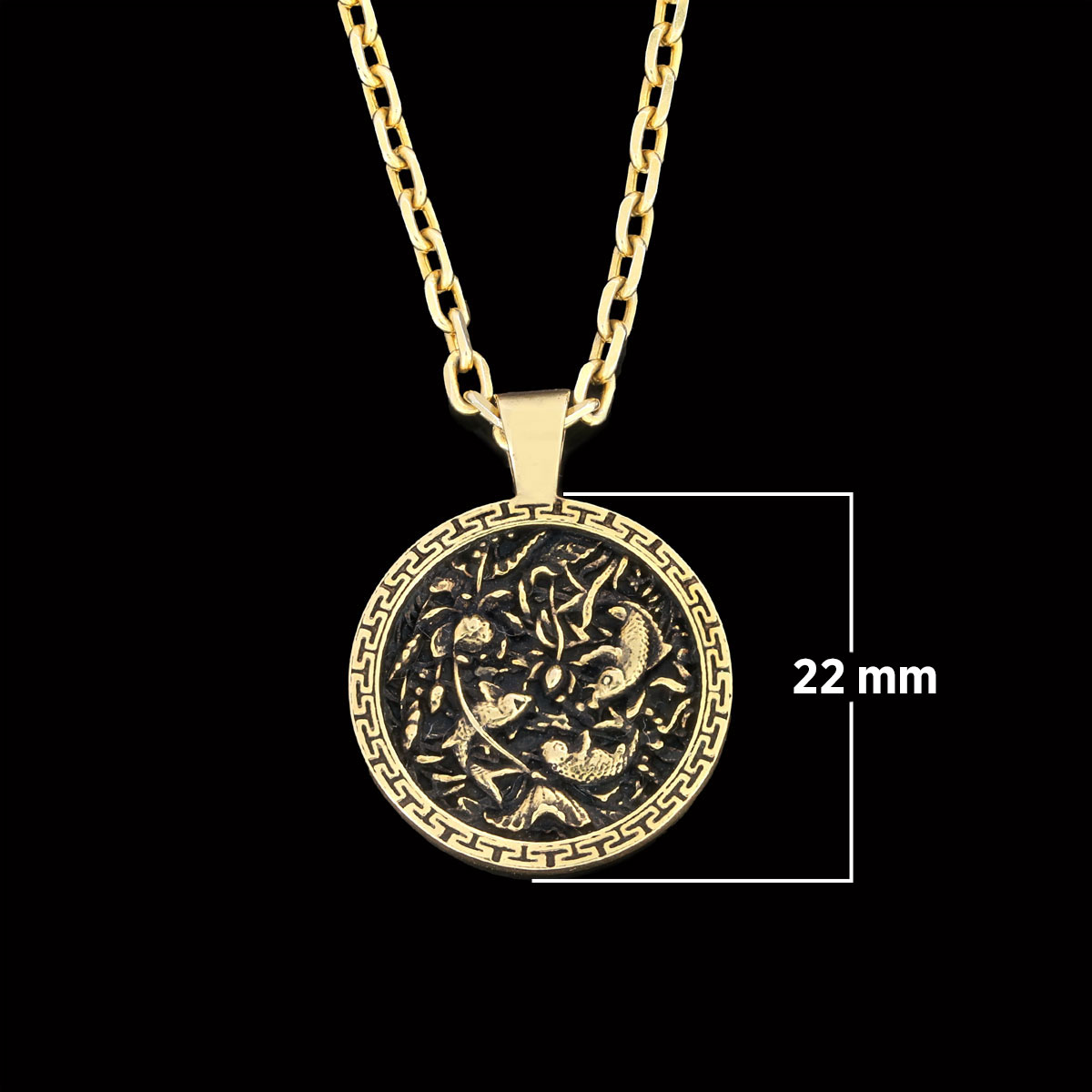 Balık ve Lotus Kolye