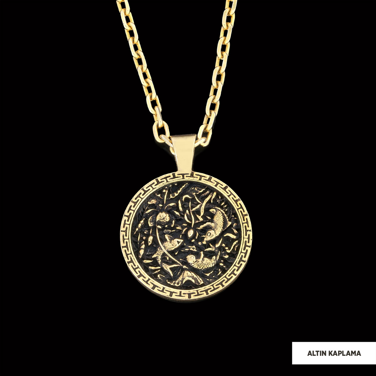 Balık ve Lotus Kolye