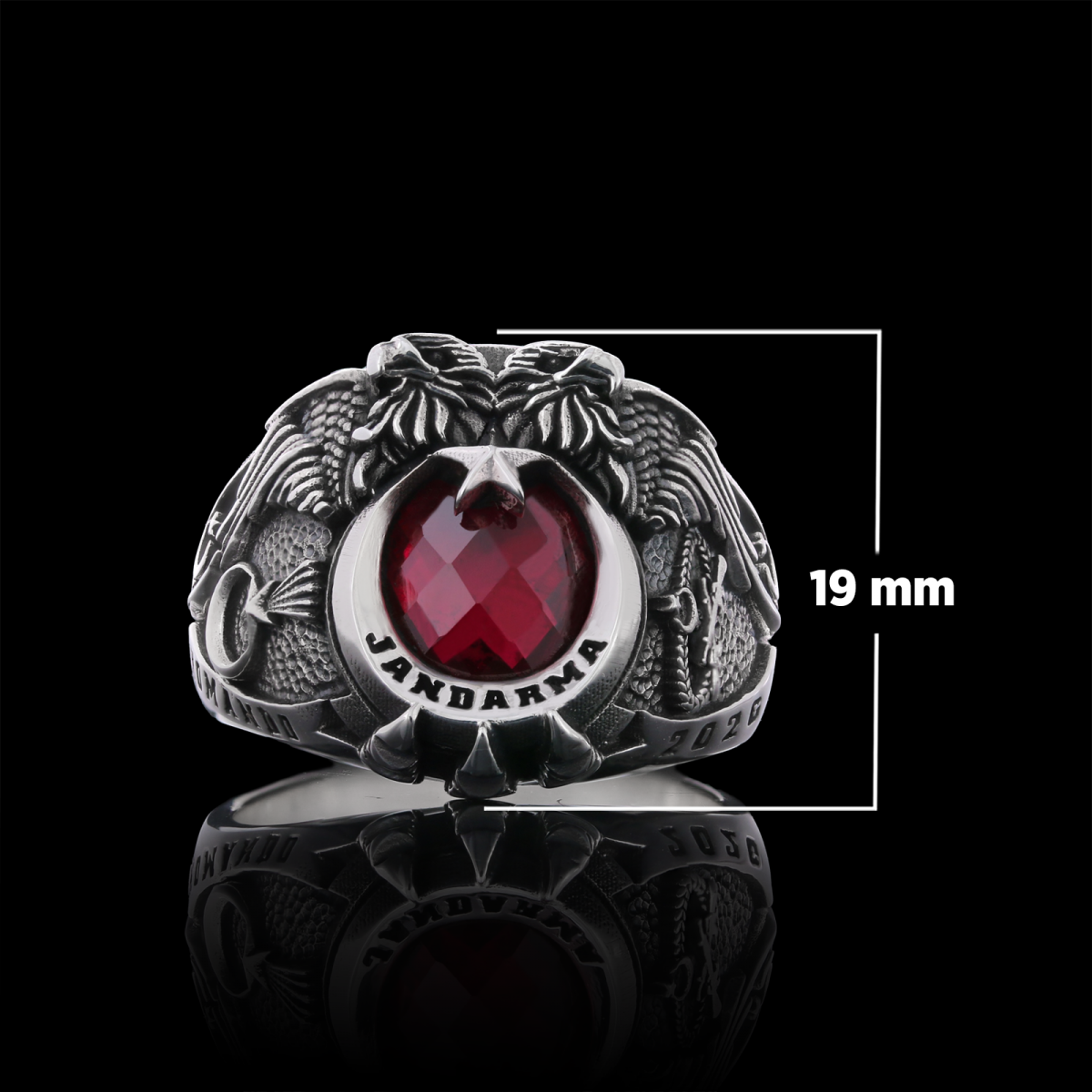 Çift Başlı Kartal Jandarma Uzman Komando Yüzüğü 2026