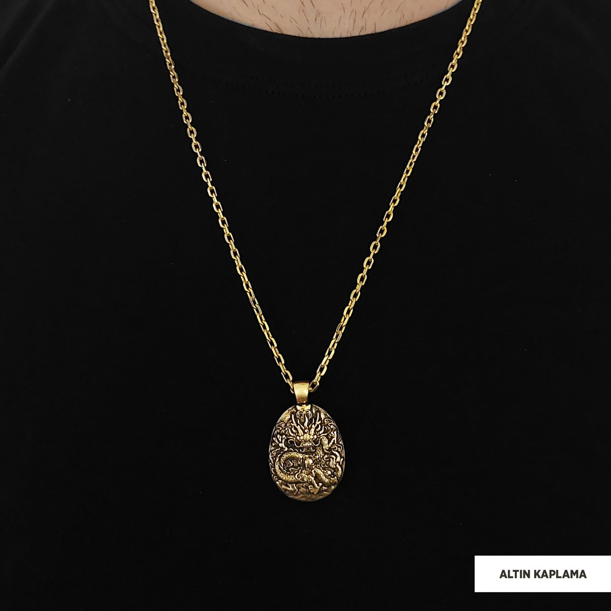 Ejderha Kolye Gold-Zincir