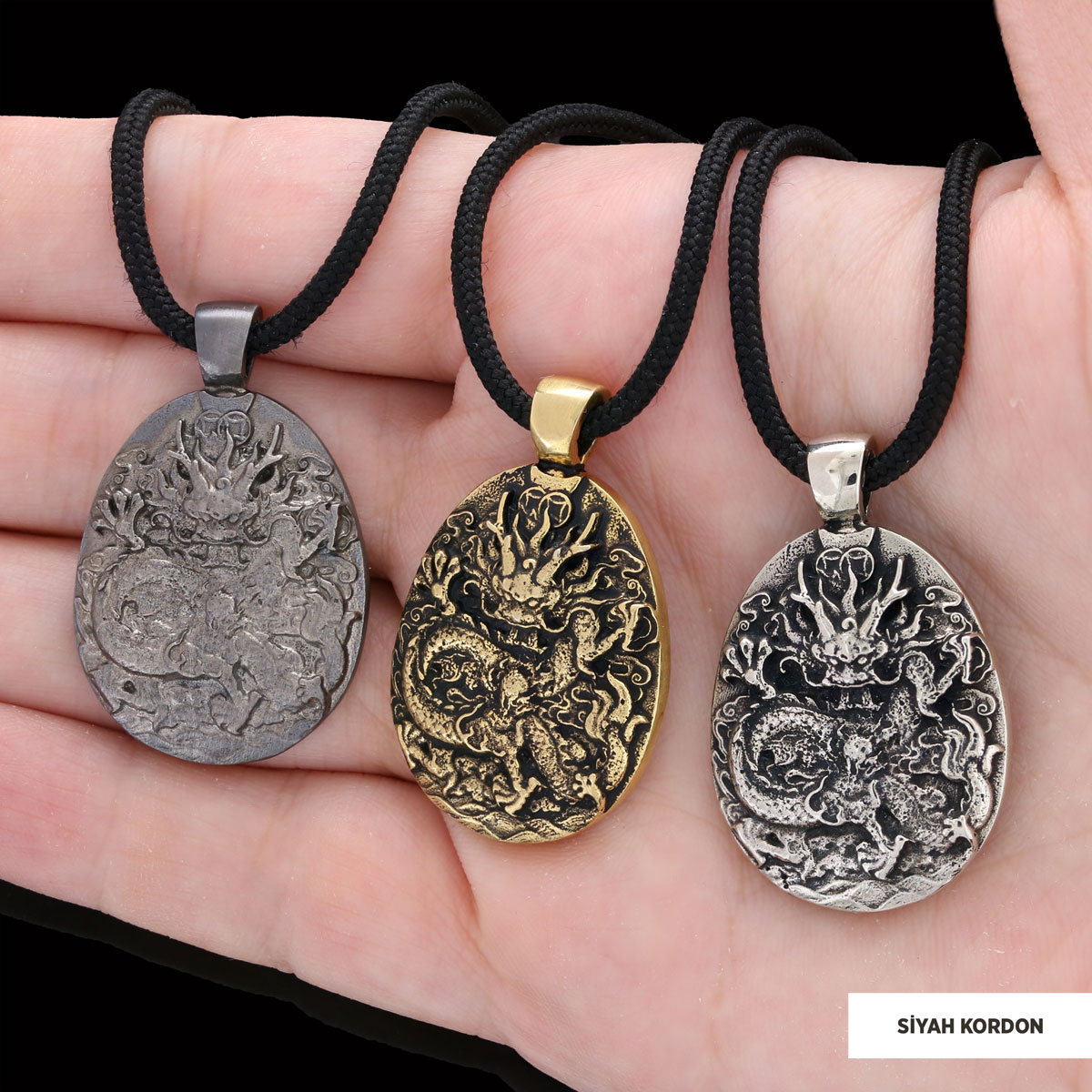 Ejderha Kolye Rhodium-İp