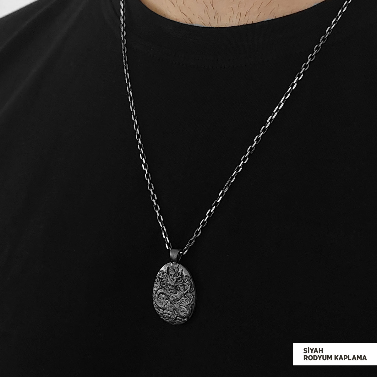 Ejderha Kolye Rhodium-Zincir