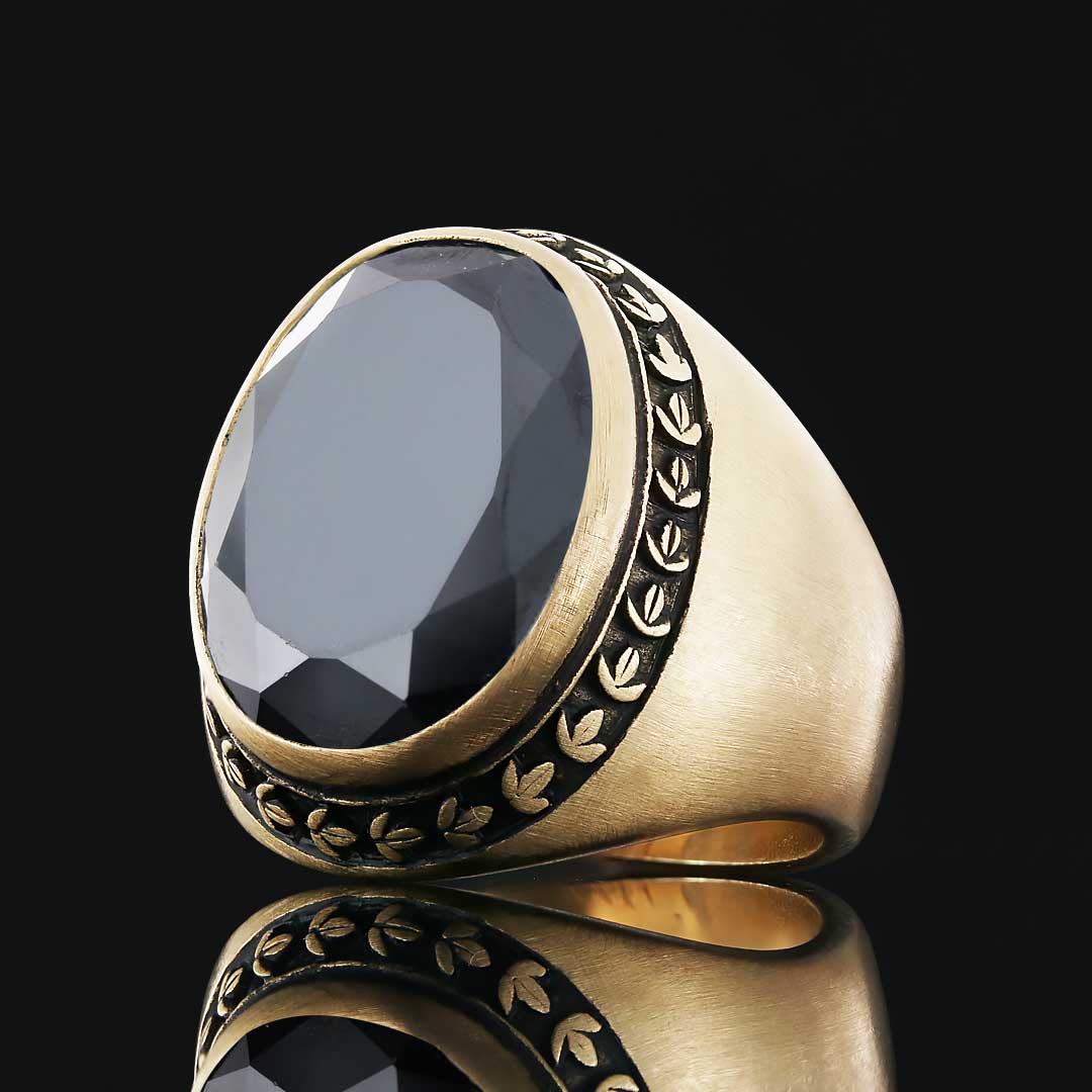 El İşi Özel Tasarım Oniks Taşlı Gümüş Yüzük, Oniks Yüzük, Siyah Akik Yüzük El İşi Özel Tasarım Oniks Taşlı Gümüş Yüzük, Oniks Yüzük, Siyah Akik Yüzük