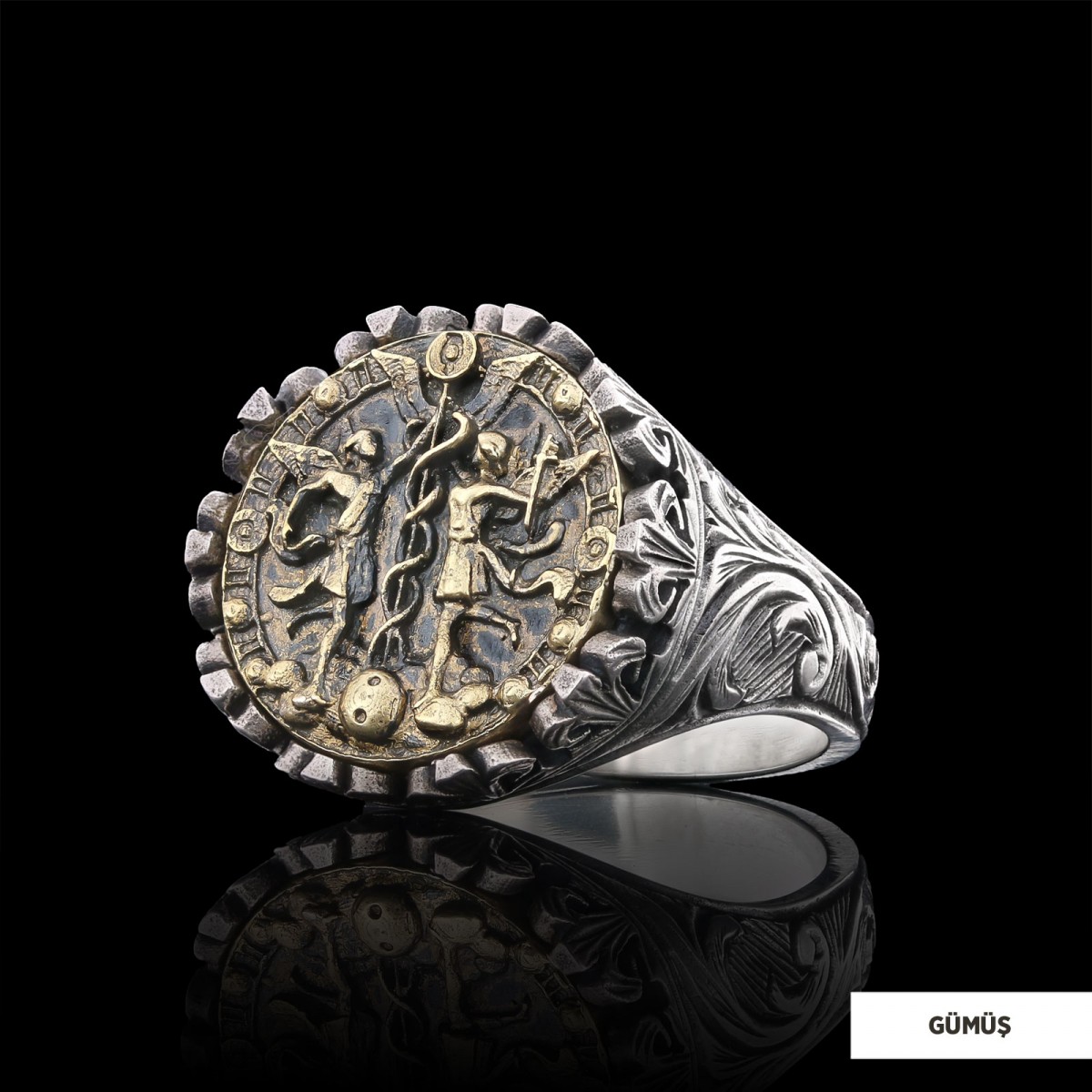 İkizler Burcu Yüzük, 925 Ayar Gümüş İkizler Burç Yüzük İkizler Burcu Yüzük, 925 Ayar Gümüş İkizler Burç Yüzük