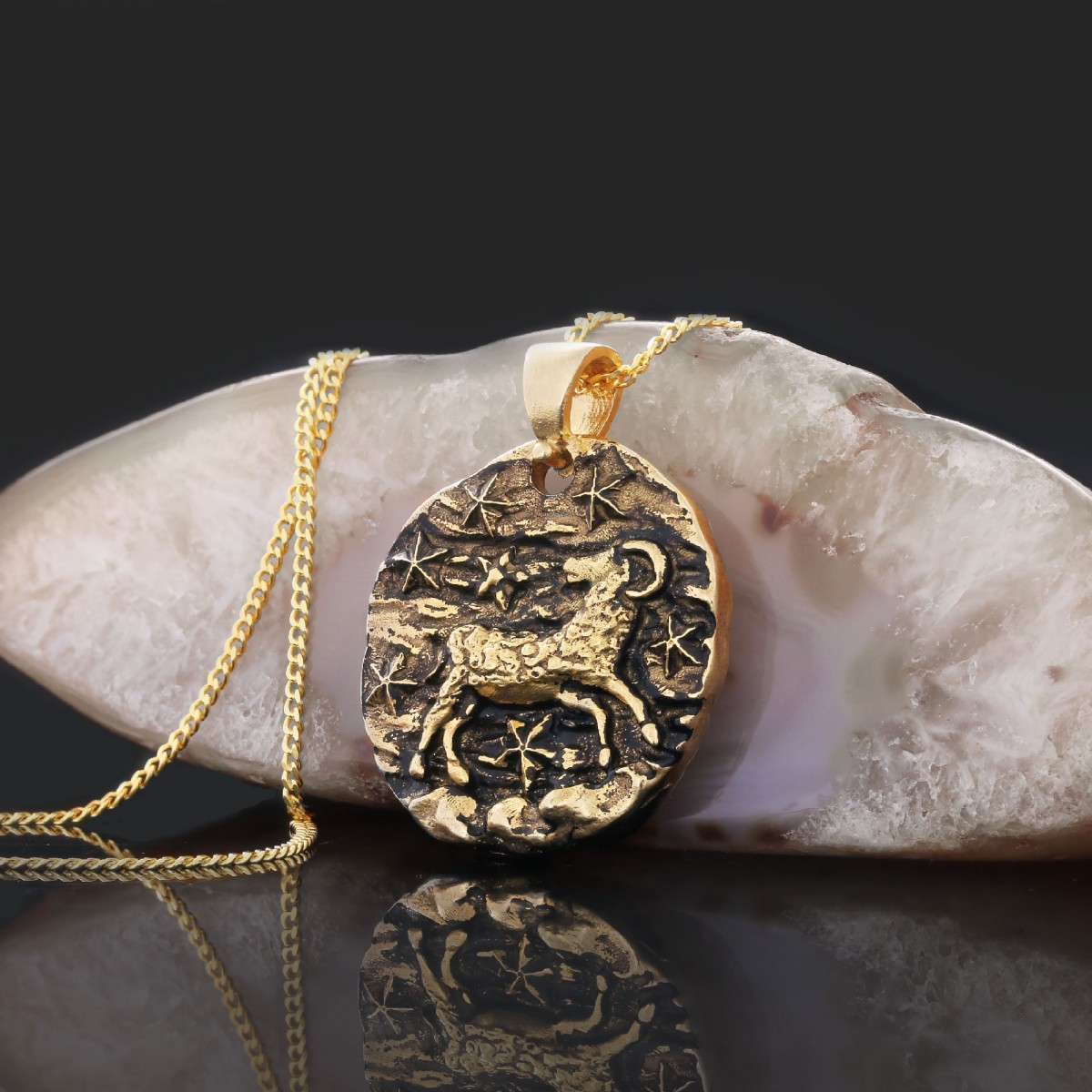 Koç Burcu Kolye Kişiye Özel Zodyak Koleksiyonu Koç Burcu Kolye Kişiye Özel Zodyak Koleksiyonu