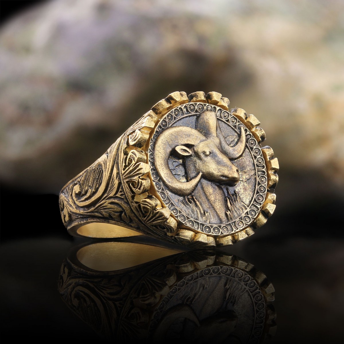 Koç Burcu Yüzük, 925 Ayar Gümüş Koç Burç Yüzük Koç Burcu Yüzük, 925 Ayar Gümüş Koç Burç Yüzük