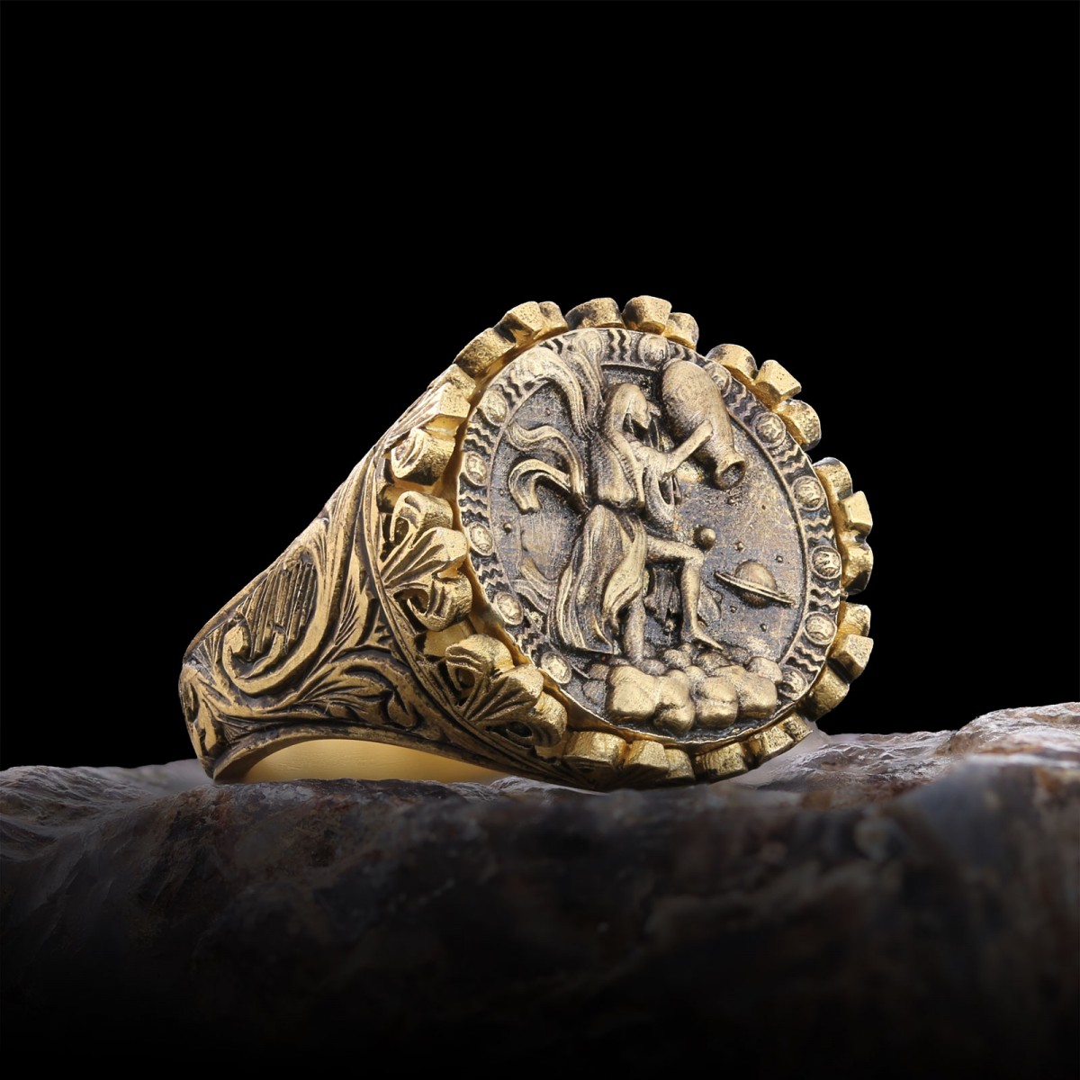 Kova Burcu Yüzük, 925 Ayar Gümüş Kova Burç Yüzük Kova Burcu Yüzük, 925 Ayar Gümüş Kova Burç Yüzük