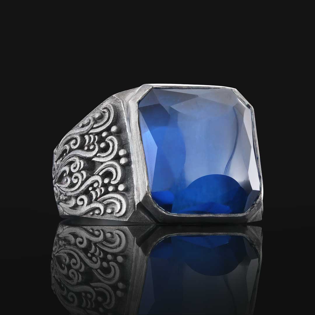 Safir Taşın Gücü Erkekler İçin Özel Üretim Yüzük Tasarımı, Safir Taşlı Yüzük ile Tarzınızı Tamamlayın