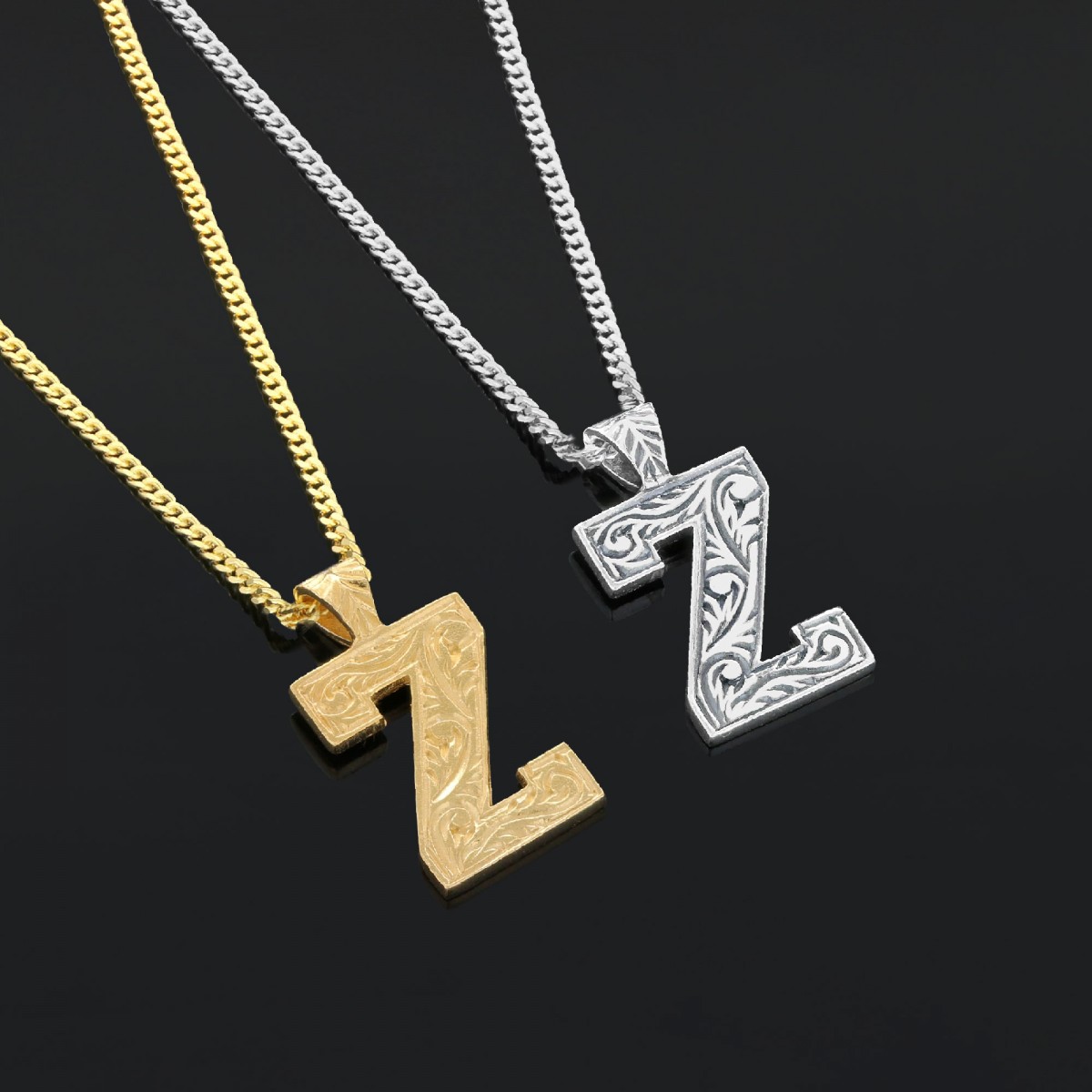 Özel Tasarım El Yapımı Üç Boyutlu Z Harfli Unisex Gümüş ve Gold Kaplama Kolye Özel Tasarım El Yapımı Üç Boyutlu Z Harfli Unisex Gümüş ve Gold Kaplama Kolye