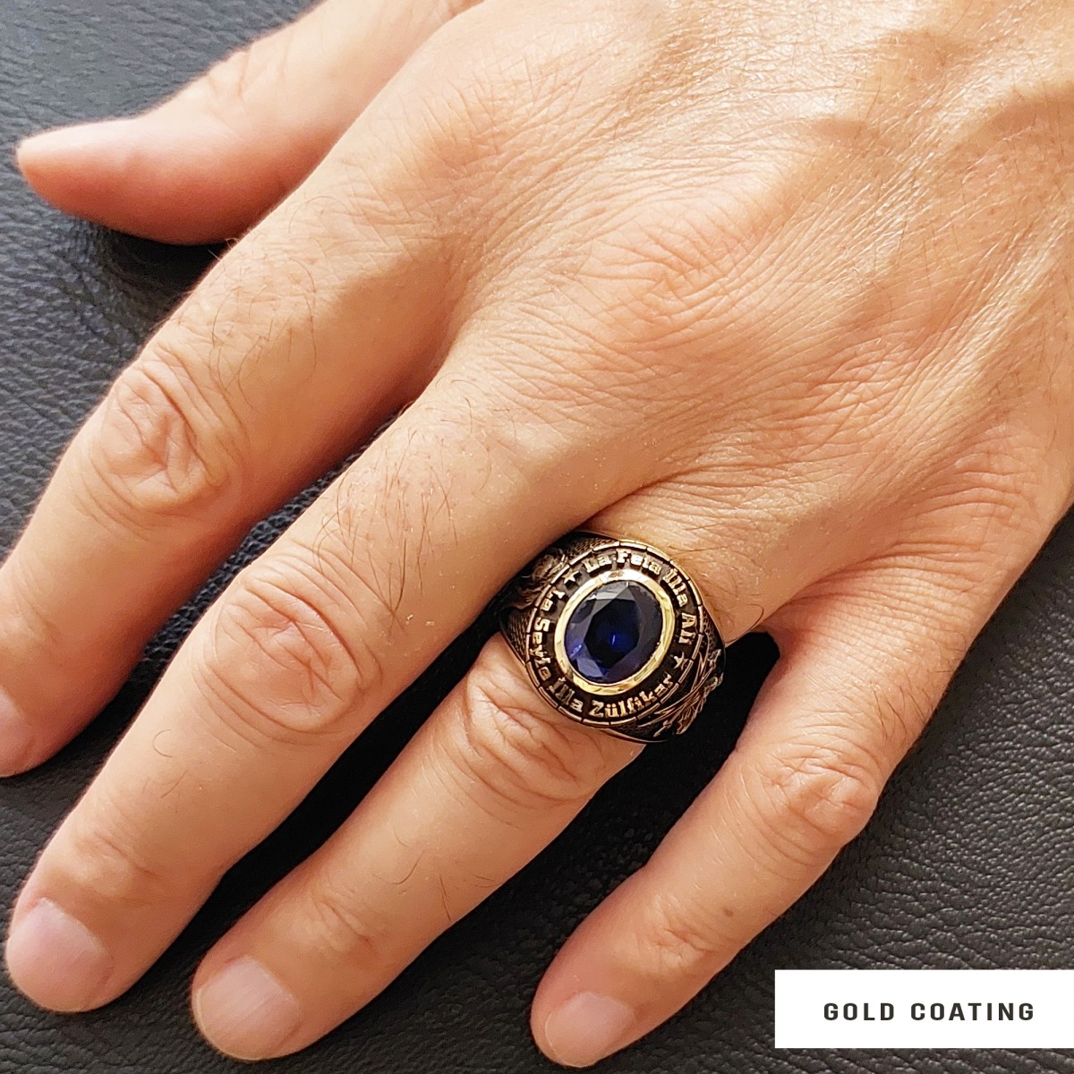 Taşlı Özel Tasarım El Yapımı Hz. Ali 925 Ayar Gümüş Yüzük Taşlı Özel Tasarım El Yapımı Hz. Ali 925 Ayar Gümüş Yüzük