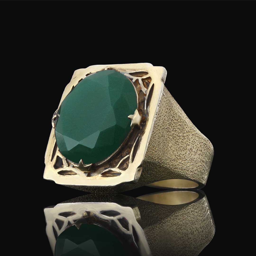 Tourmaline Taşlı Gümüş Yüzük