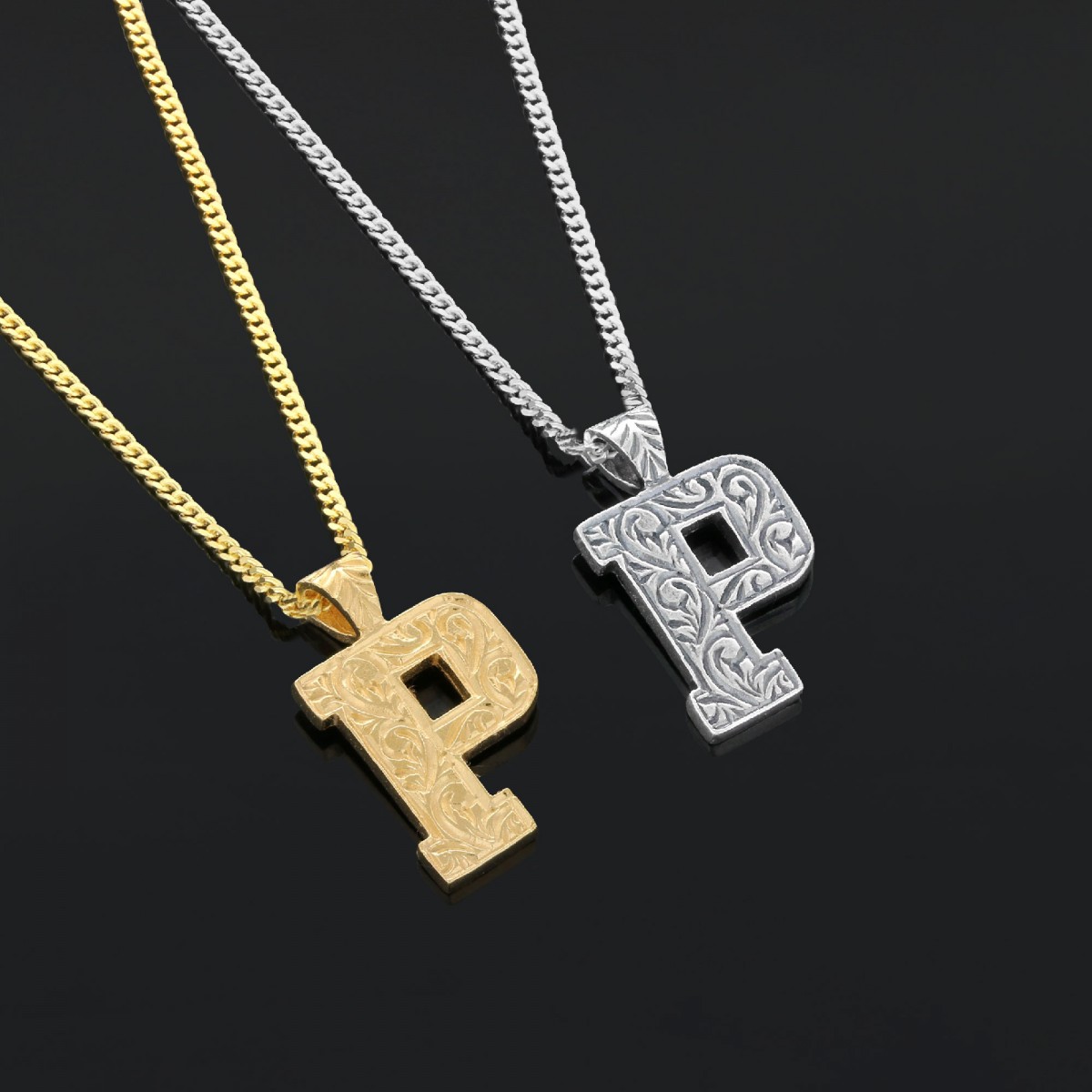 Unisex Kişiye Özel Gümüş ve Gold Kaplama Üç Boyutlu P Harfli Kolye Unisex Kişiye Özel Gümüş ve Gold Kaplama Üç Boyutlu P Harfli Kolye