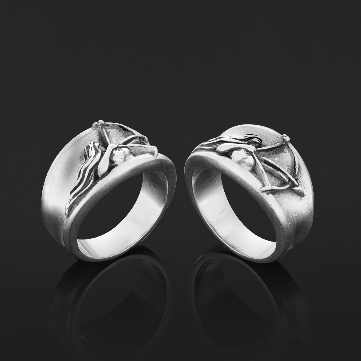 Yay Burcu 925 Ayar Gümüş Özel Üretim El Yapımı Yüzük Yay Burcu 925 Ayar Gümüş Özel Üretim El Yapımı Yüzük