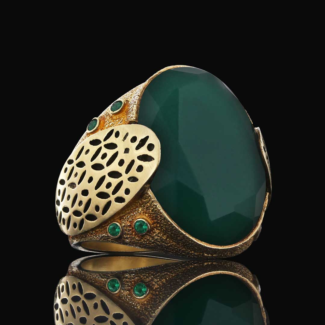 Tourmaline Taşlı Erkek Yüzük, Yüzük, Özel Tasarım Tourmaline Yüzük