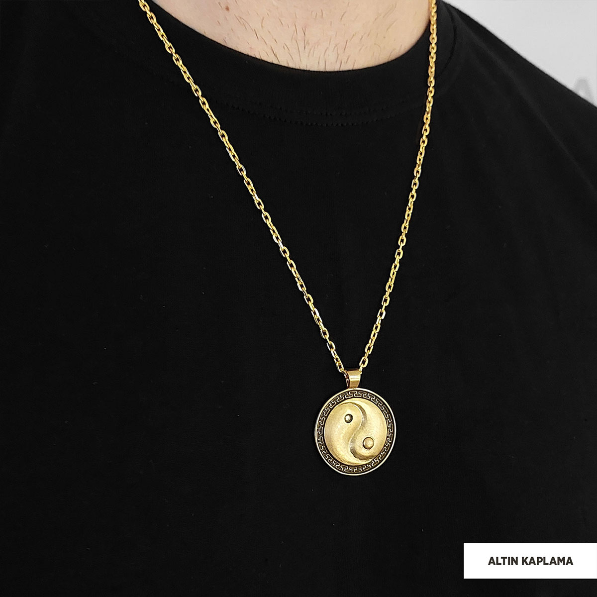 Yin Yang Kolye Gold-Zincir