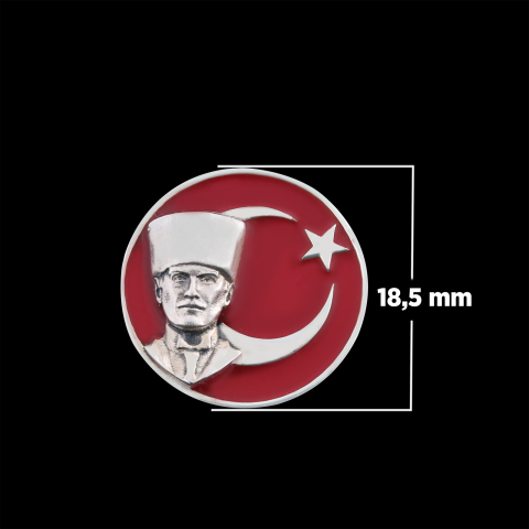 925 Ayar Gümüş Atatürk Kol Düğmesi, Atatürk Kol Düğmesi, Özel Tasarım ve Usta El İşçiliği Atatürk Kol Düğmesi
