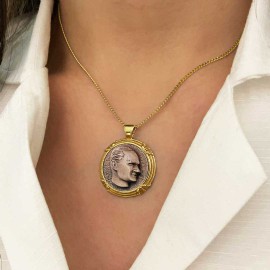 925 Ayar Gümüş Atatürk Portre Kolye