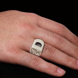 925 Ayar Gümüş D Harfli Yüzük