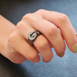 925 Ayar Gümüş Monogram G Harfi Bayan Yüzüğü