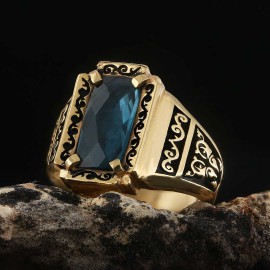 925 Ayar Gümüş Motifli Erkek Yüzük