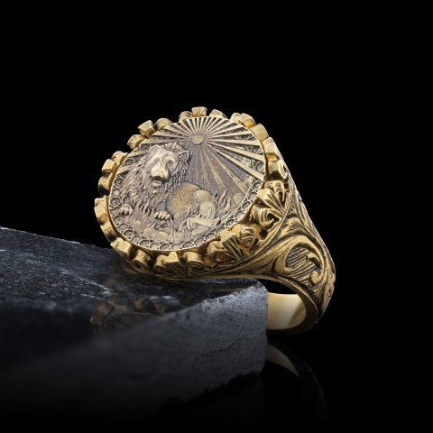 Aslan Burcu Gümüş Yüzük, 925 Ayar Gümüş Aslan Burç Yüzük