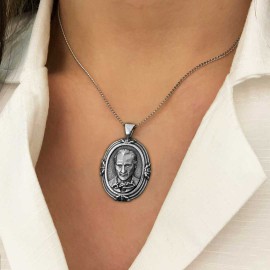 Atatürk Silüeti Kolye Gümüş
