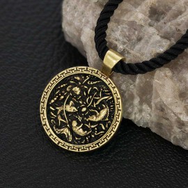 Balık ve Lotus Kolye