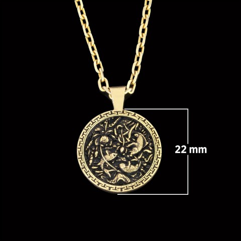 Balık ve Lotus Kolye