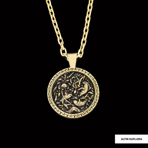 Balık ve Lotus Kolye