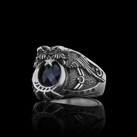 Çift Başlı Kartal Jandarma Komando Yüzüğü 2026