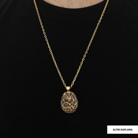 Ejderha Kolye Gold-Zincir