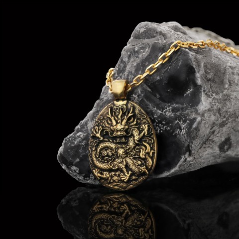 Ejderha Kolye Gold-Zincir