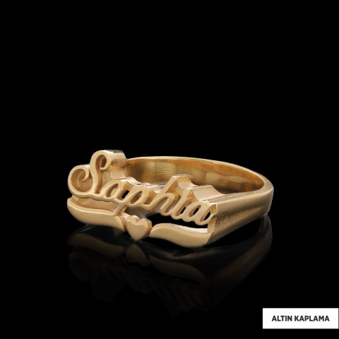 İsimli Özel Tasarım Kadın Gümüş Yüzük