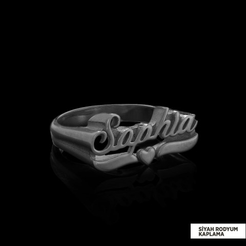 İsimli Özel Tasarım Kadın Gümüş Yüzük