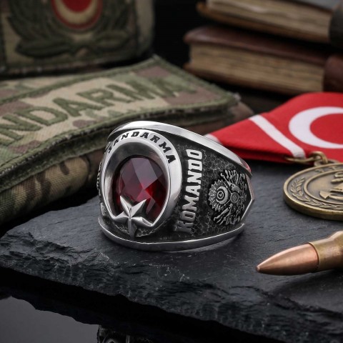 Jandarma Uzman Komando Yüzüğü 2026 Osmanlı Devlet Armalı