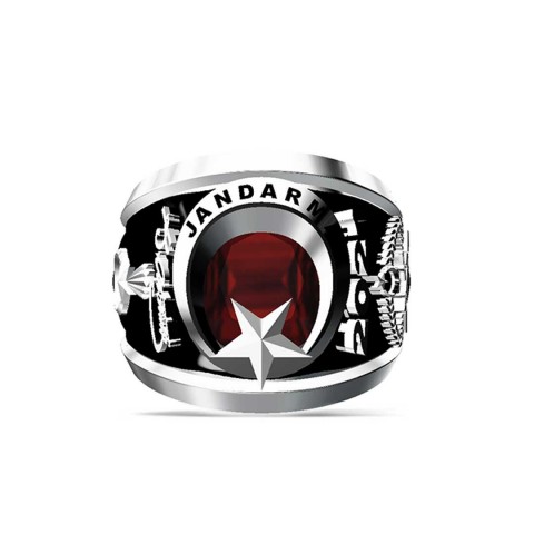 Jandarma Yüzüğü 2021, Jandarma Yüzük, Ay Yıldız Taşlı Jandarma Yüzük