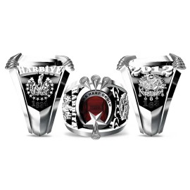 Kara Harp Okulu 2012 -163 Taşlı Yüzük, Ay Yıldız Pençeli KHO Yüzüğü, Harp Okulu Mezuniyet Yüzüğü, Harbiye 2012  Anı Yüzüğü
