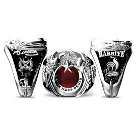 Tek Başlı Kartal Ay Yıldız KHO Yüzüğü, Kara Harp Okulu 2014-165 Yüzüğü, Harbiye Atatürk İmzalı Yüzük, Harp Okulu Anı Yüzüğü