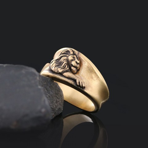 Kişiye Özel Üretim Aslan Burcu Gümüş Yüzük
