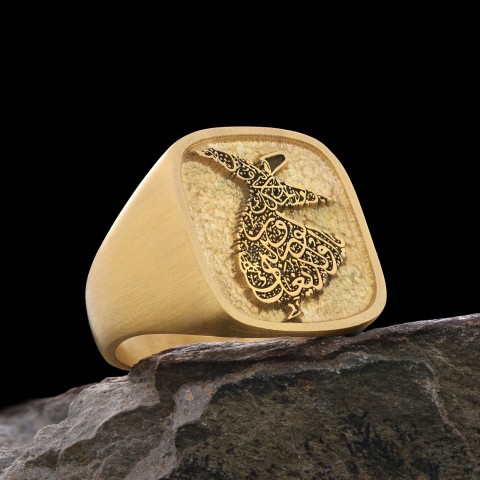 Mevlana Yüzük Gümüş Özel Tasarım